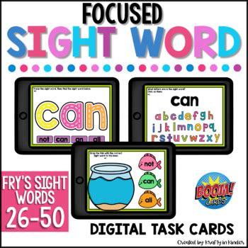 Sight Word Practice Boom Cards by Krafty In Kinder Shop | TPT