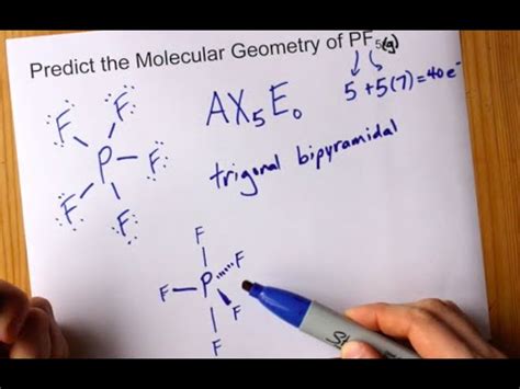 Molecular Geometry of PF5 (phosphorus pentafluoride) - YouTube