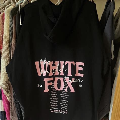 white fox black hoodie 🖤💗 - no flaws - size L-XL -... - Depop