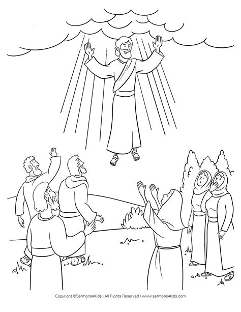 Ascension Coloring Pages Of Jesus