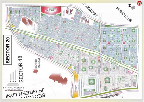 Layout Plan of Yamuna Expressway Sector- 20 HD Map - Greater Noida ...