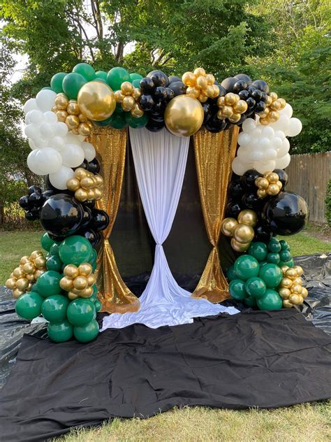 Graduation Balloon Arch Decoration With Backdrop