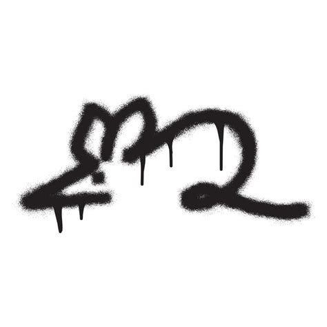 Graffiti mouse with black spray paint. Vector illustration. 20898274 ...