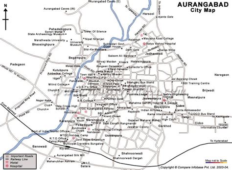 Aurangabad City Map. Aurangabad, Maharashtra, India. | Aurangabad, Map ...