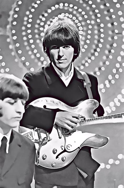 George Harrison with his legendary Epiphone Casino