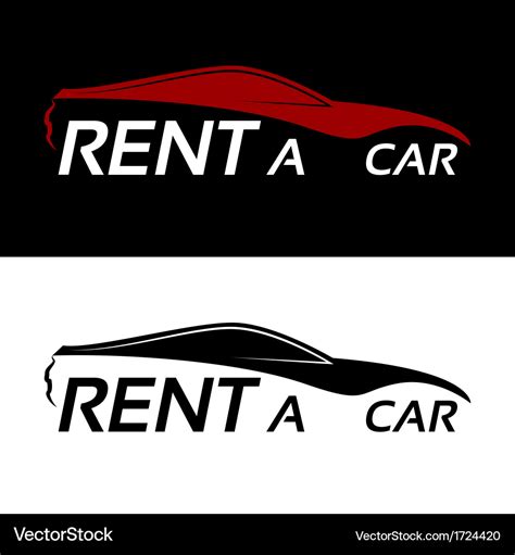 Rent a car logo Royalty Free Vector Image - VectorStock