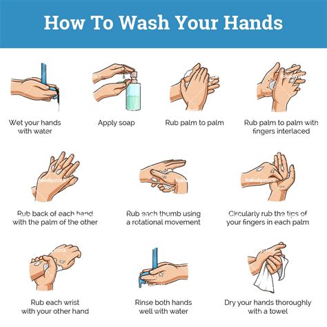 How To Wash Hands - Proper Hand Washing Educational Poster - FriendlyStock