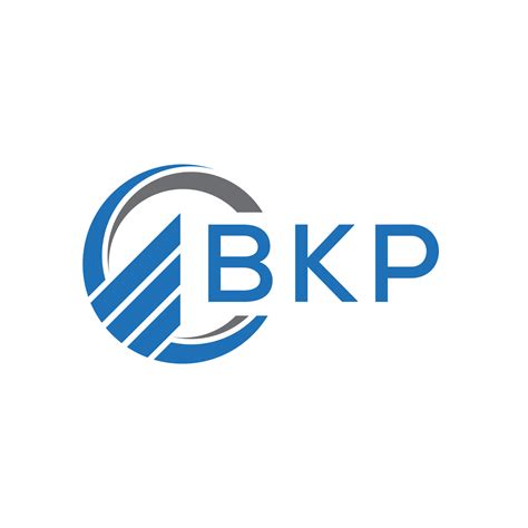 BKP Flat accounting logo design on white background. BKP creative ...