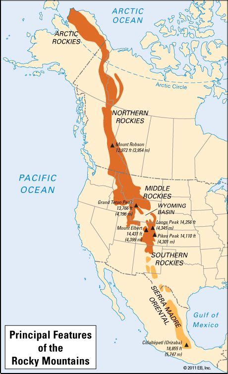 rocky mountains on a map | rocky mountain terrain map | Rocky mountains ...