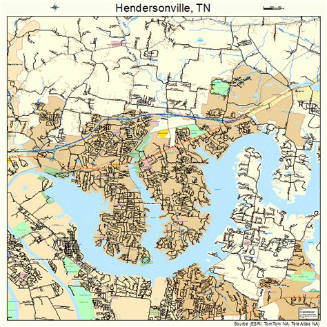 Hendersonville Tennessee Street Map 4733280