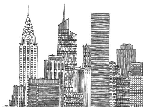 Free Skyline Drawing, Download Free Skyline Drawing png images, Free ...