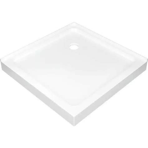 Delta Classic 36 in. L x 36 in. W Corner Shower Pan Base with Corner ...