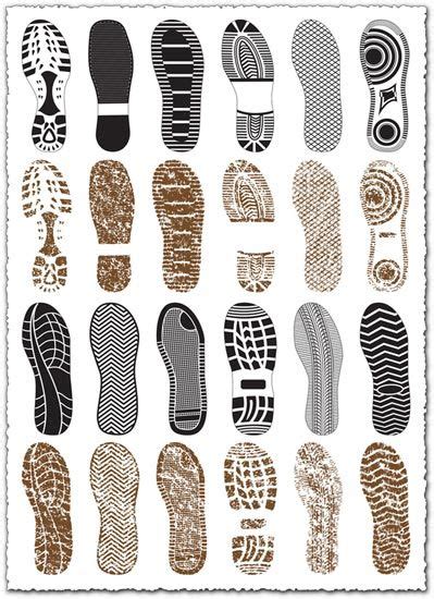 Footwear shoe prints vectors | Shoe print art, Sole shoes design, Shoe ...