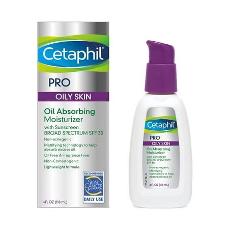 Cetaphil Pro Oil Absorbing Face Moisturizer, For Oily Skin, 4 Fl Oz ...