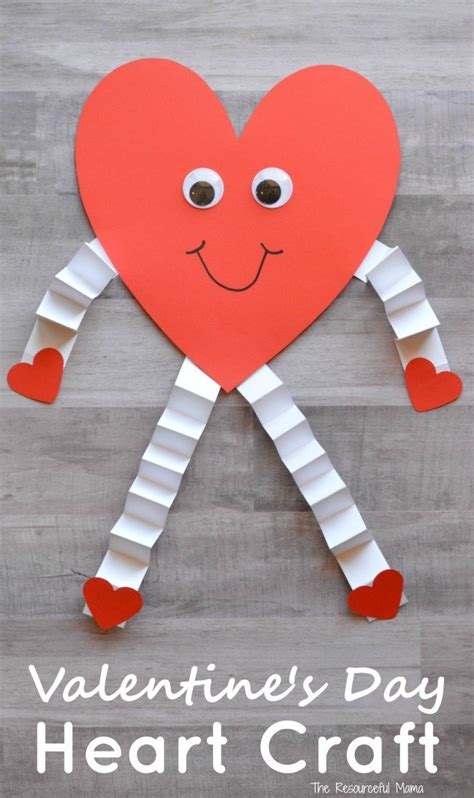 Valentine's Day Heart Craft for Kids | Easy valentine crafts, Valentine ...