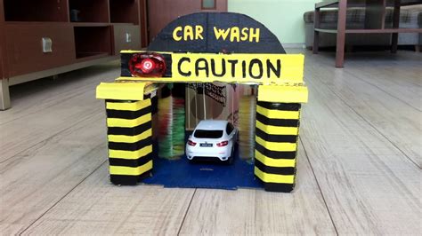 DIY Car Wash toy for kids made of cardboard - YouTube