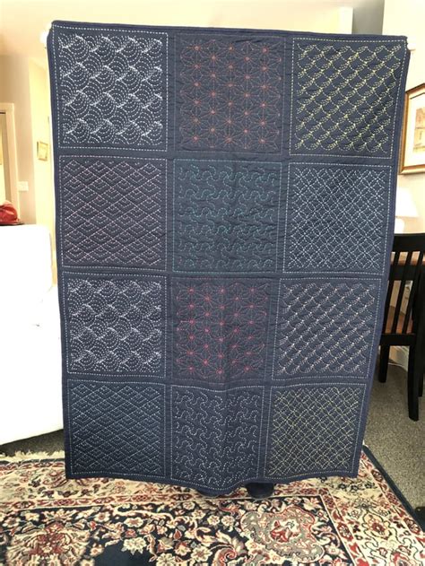 Finished My Sashiko Quilt! : r/quilting