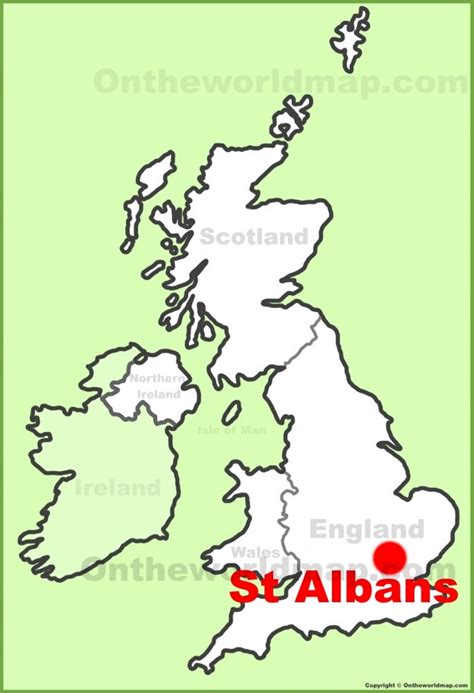 St Albans location on the UK Map - Ontheworldmap.com