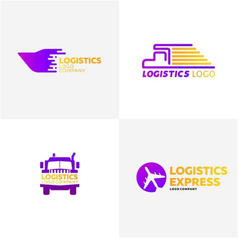 Shipping Business Logistics Courier Logo Set 830156 Vector Art at Vecteezy