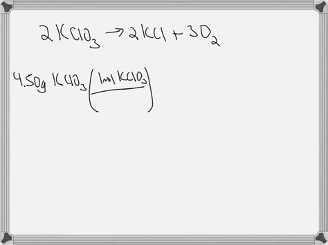 SOLVED: Decomposition of KClO3 is sometimes used to prepare small ...