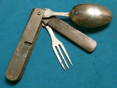 ANTIQUE SHEFFIELD HOBO KNIFE FORK SPOON CIVIL WAR OLD | #77065367