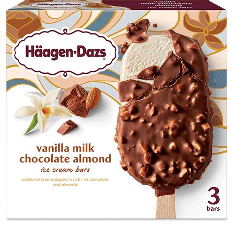 Mini Vanilla Milk Chocolate Almond Ice Cream Bar | Häagen-Dazs®