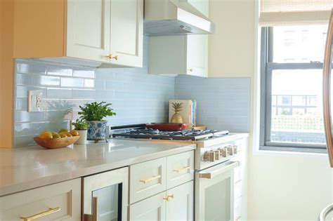 Light Blue Subway Tile Kitchen | Dandk Organizer