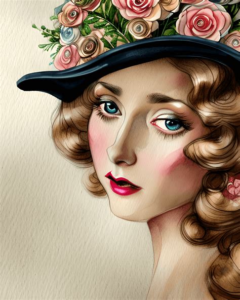 Beautiful Vintage Lady Book Illustration · Creative Fabrica