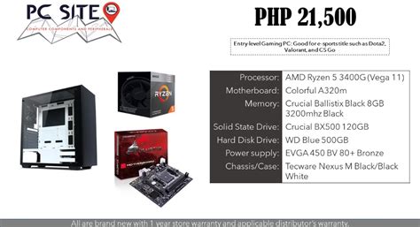 Ryzen 5 3400G Build For Sale, Computers & Tech, Desktops on Carousell