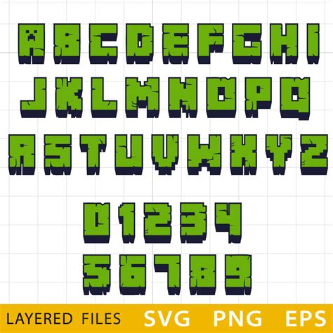 Minecraft Banner Letters, Minecraft Font, Minecraft Cookies, Minecraft ...