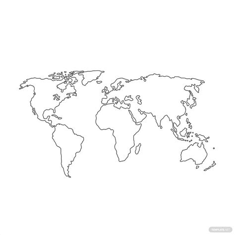 World Map Outline Vector in Illustrator, EPS, PNG, JPG, SVG - Download ...