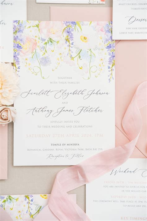 Whimsical Floral Wedding Invitations – Splendid Swan