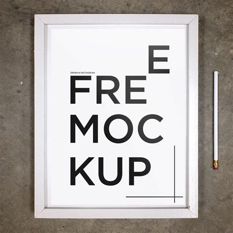 Free Mockup White Frame on Behance