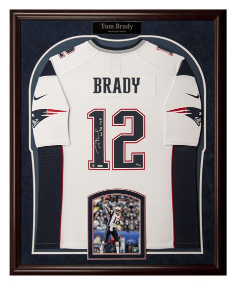 Lot Detail - Tom Brady Signed New England Patriots Jersey in 35x44 ...