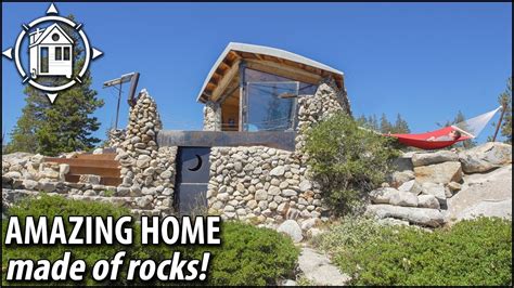 ROCK CABIN built by hand is pro snowboarder's amazing home - YouTube