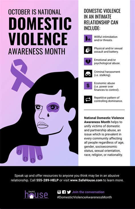 Domestic Violence Awareness Month Poster - Venngage