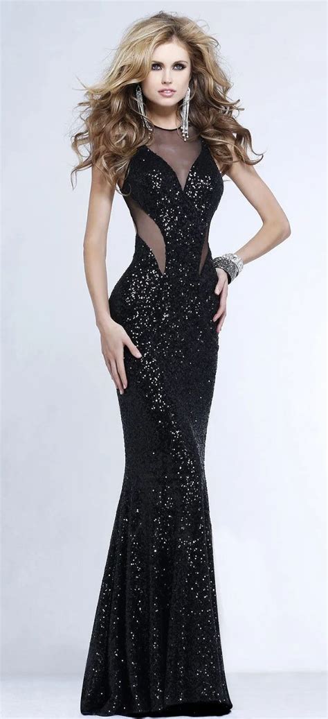 Bling Long Black Prom Dresses 2015 Mermaid Dress For Prom Sparkly Party ...