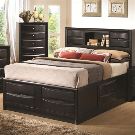 Coaster Briana Queen Contemporary Storage Bed with Bookshelf | A1 ...