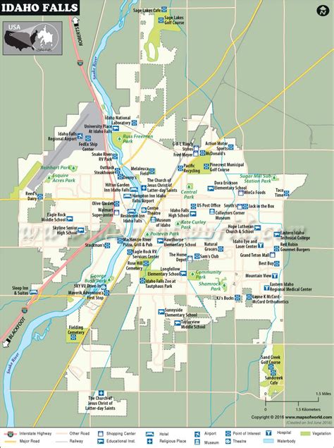 Idaho Falls Map Google | Map of Idaho Falls City, Idaho