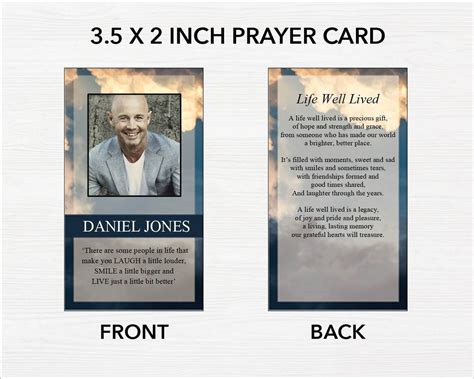 Sky Funeral Prayer Card – Funeral Templates