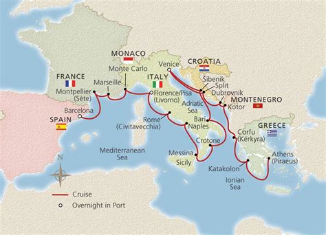 Mediterranean & Adriatic Sojourn - Athens to Barcelona - Ocean Cruise ...