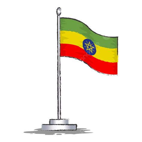 Ethiopia Flag Vector Illustration, Ethiopia Flag, Symbol, National PNG ...