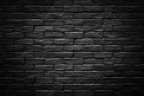 Dark Black Brick Stone Wall Texture Wallpaper Wall Mural