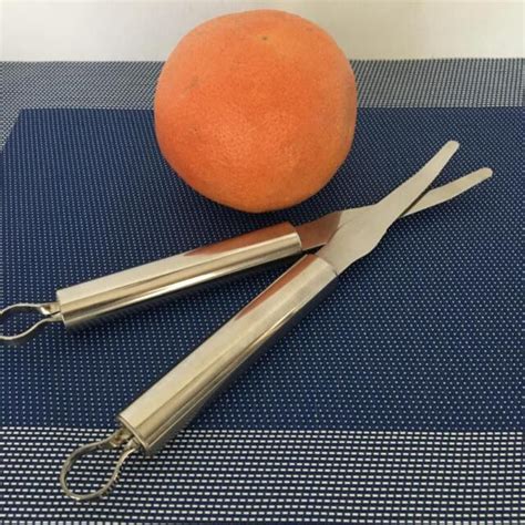 2 Stainless Steel Serrated Double Sided Grapefruit Knives | eBay