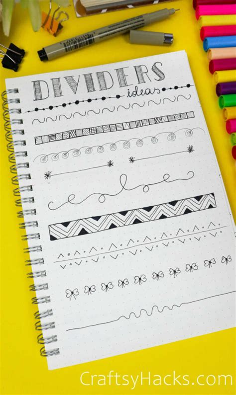 17 Bullet Journal Divider Ideas - Craftsy Hacks