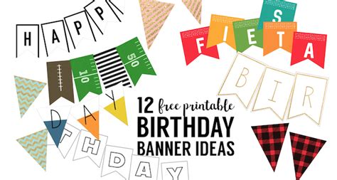 Free Printable Birthday Banner Ideas - Paper Trail Design