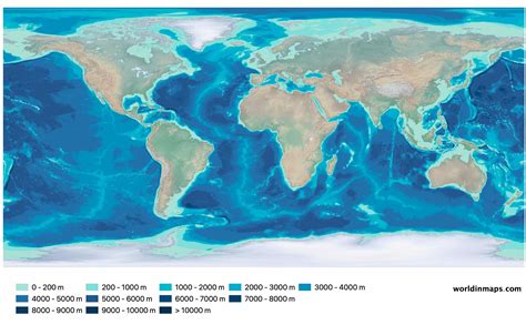 World oceans map - World in maps