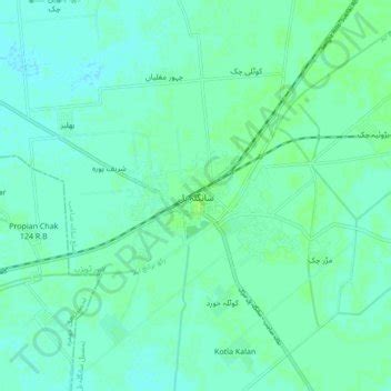 Carte topographique Sangla Hill, altitude, relief