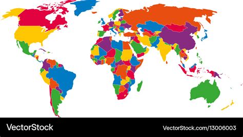 Colored World Map Printable