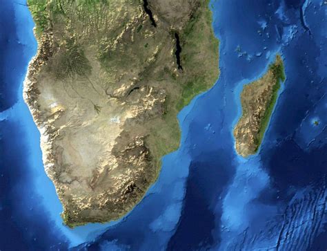 Southern Africa satellite imagery + 3D elevation - by Scott Reinhard ...